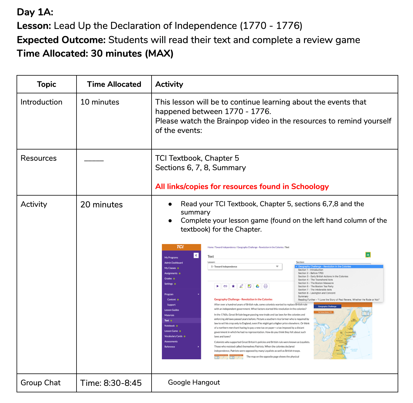 HKIS Distance Learning Template Sample